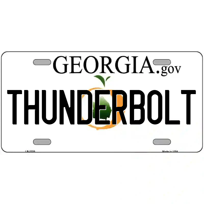 Thunderbolt Georgia Metal Sign