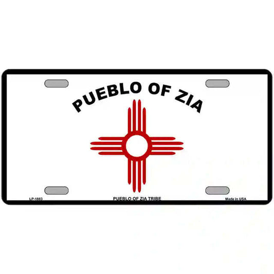 Zia of Pueblo Tribe Flag Metal Sign