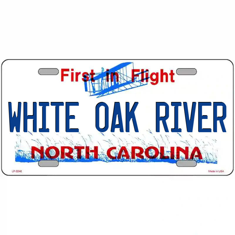White Oak River North Carolina Metal Sign