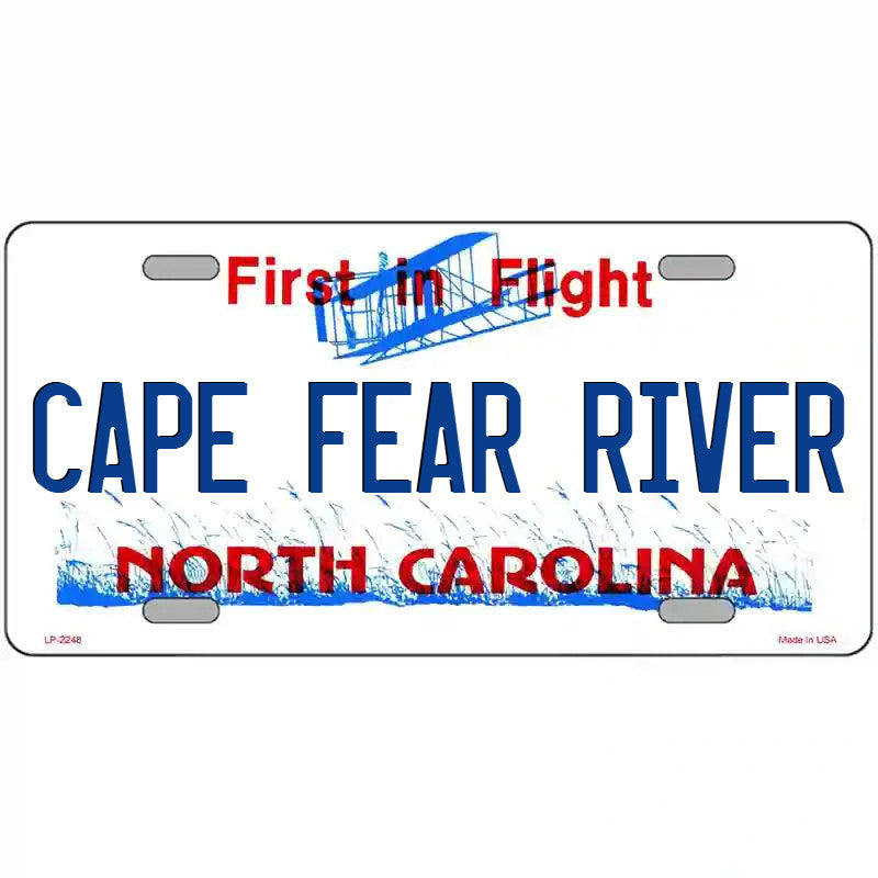 Cape Fear River North Carolina Metal Sign