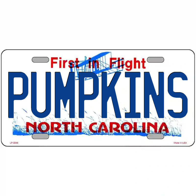 Pumpkins North Carolina Metal Sign