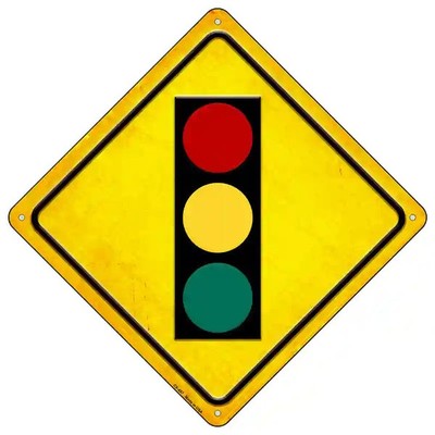 Traffic Signal 16.5" X 16.5" Diamond Metal Sign