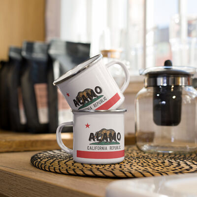 Alamo California Flag Enamel Mug