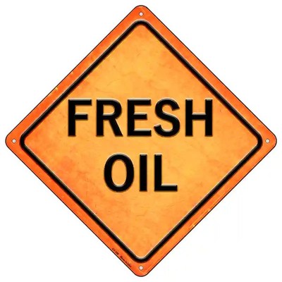 Fresh Oil 16.5" X 16.5" Diamond Metal Sign