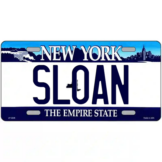 Sloan New York Blue Metal Sign