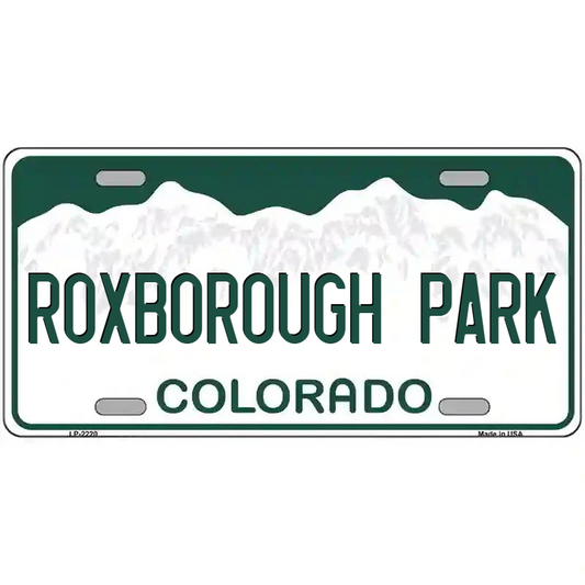 Roxborough Park Colorado Metal Sign