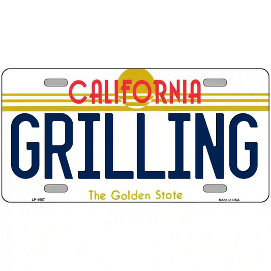 Grilling California Metal Sign