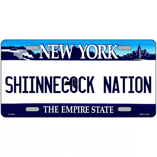 Shinnecock Nation New York Blue Metal Sign
