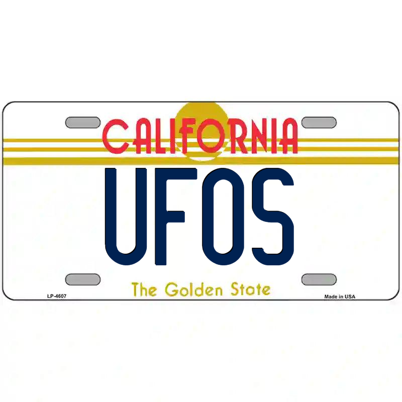 UFOs California Metal Sign