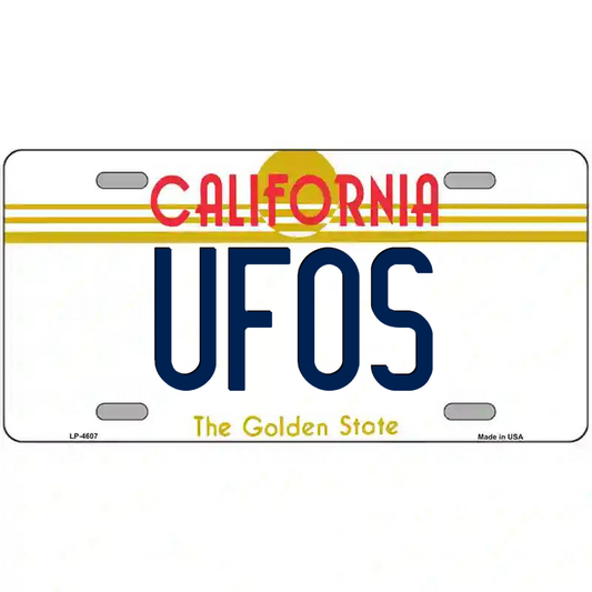 UFOs California Metal Sign
