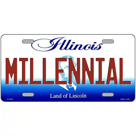 Millennial Illinois Metal Sign