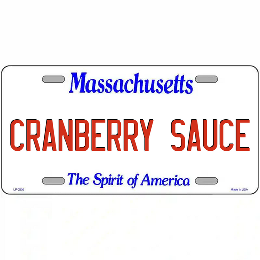 Cranberries Massachusetts Metal Sign