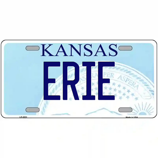 Erie Kansas Metal Sign