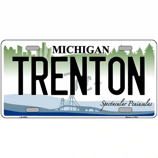 Trenton Michigan Metal Sign