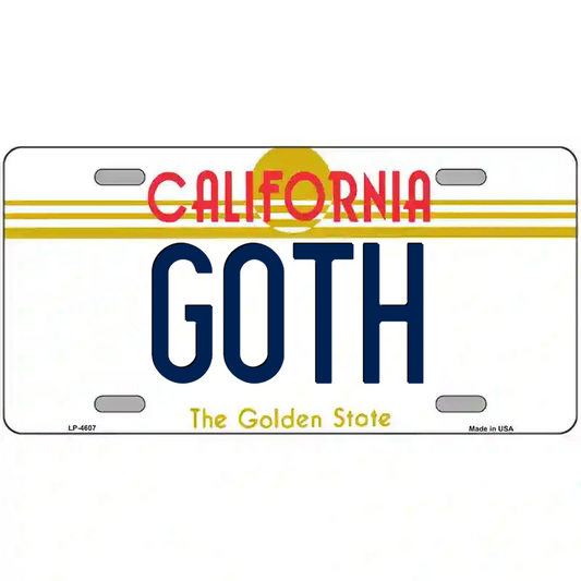 Goth California Metal Sign
