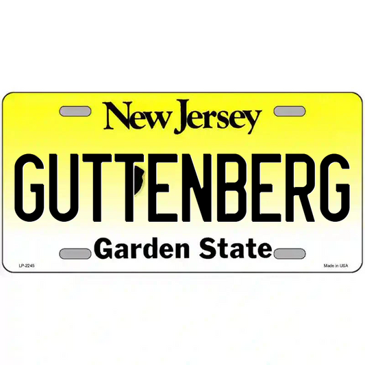 Guttenberg New Jersey Metal Sign