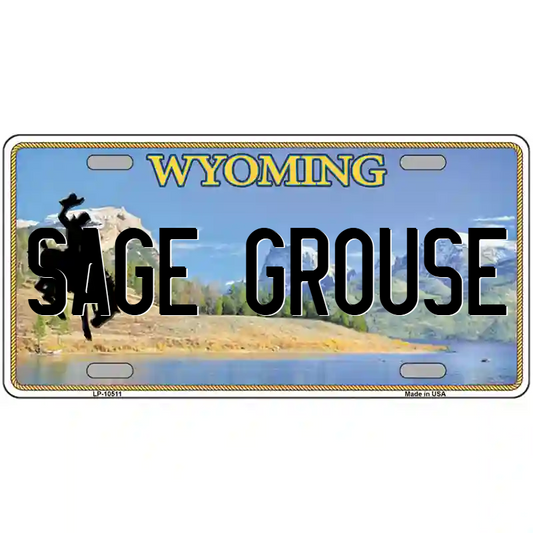 Sage Grouse Wyoming Metal Sign