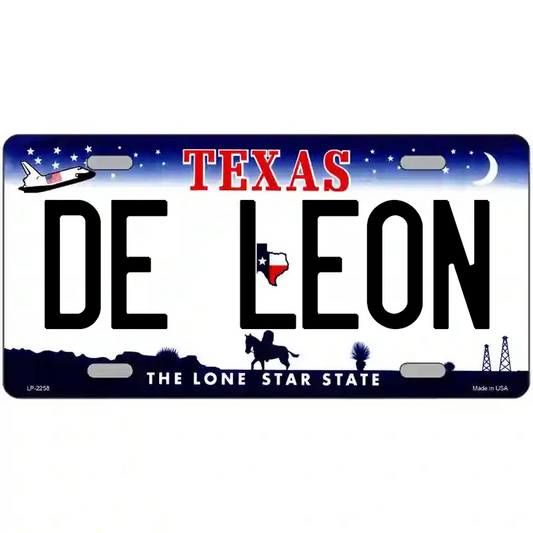 De Leon Texas Metal Sign