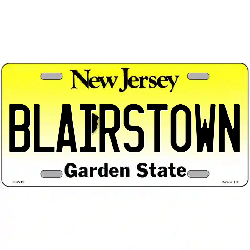 Blairstown New Jersey Metal Sign