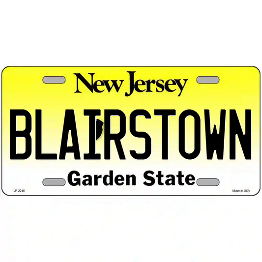 Blairstown New Jersey Metal Sign