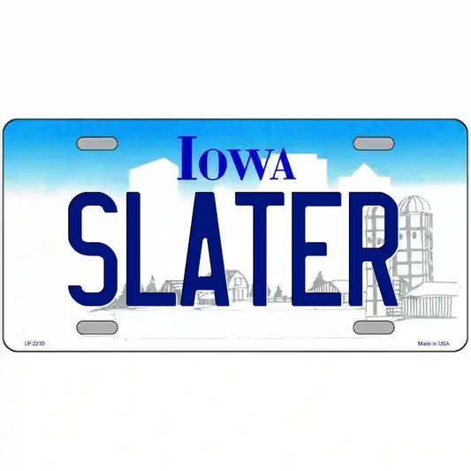 Slater Iowa Metal Sign