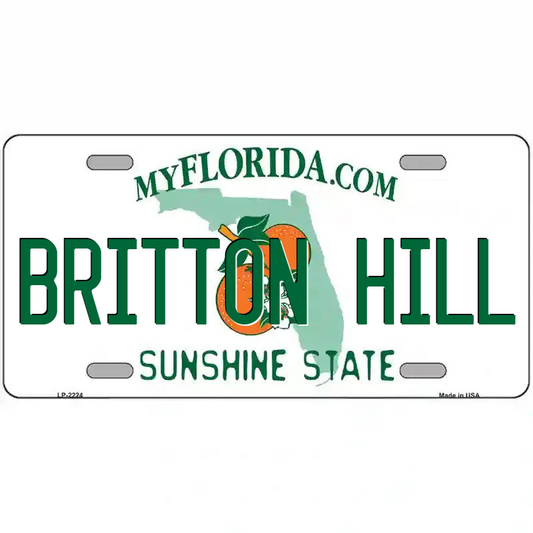 Britton Hill Florida Metal Sign
