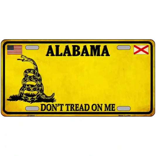 Alabama Don't Tread On Me Metal Sign