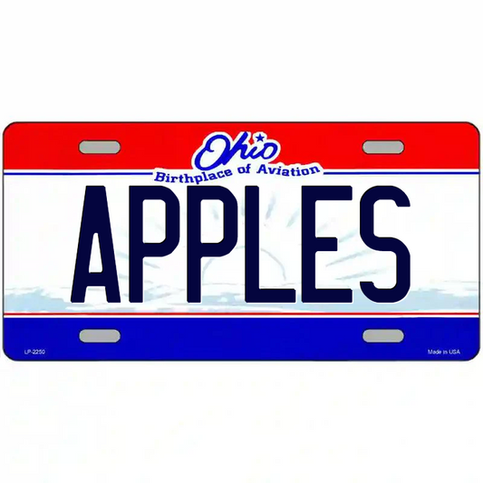 Apples Ohio Metal Sign