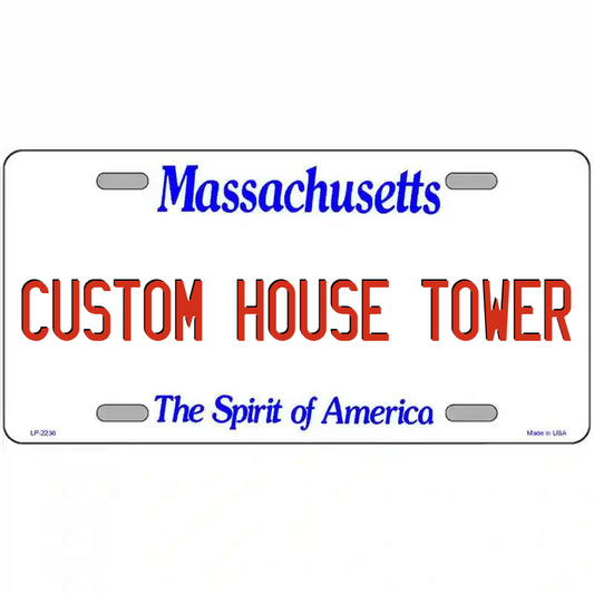 Custom House Tower Massachusetts Metal Sign