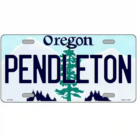 Pendleton Oregon Metal Sign