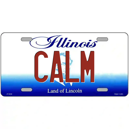 Calm Illinois Metal Sign