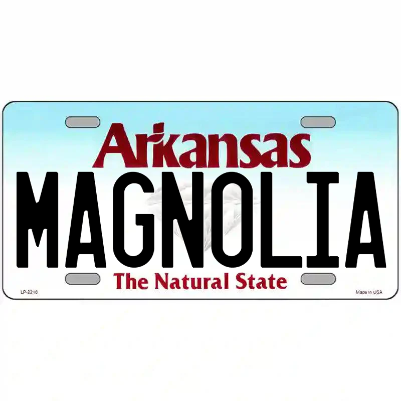 Magnolia Arkansas Metal Sign