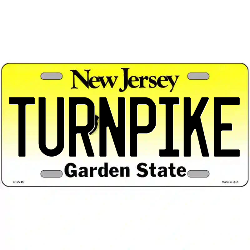 Turnpike New Jersey Metal Sign