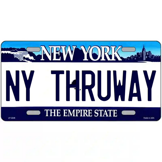 NY Thruway New York Blue Metal Sign