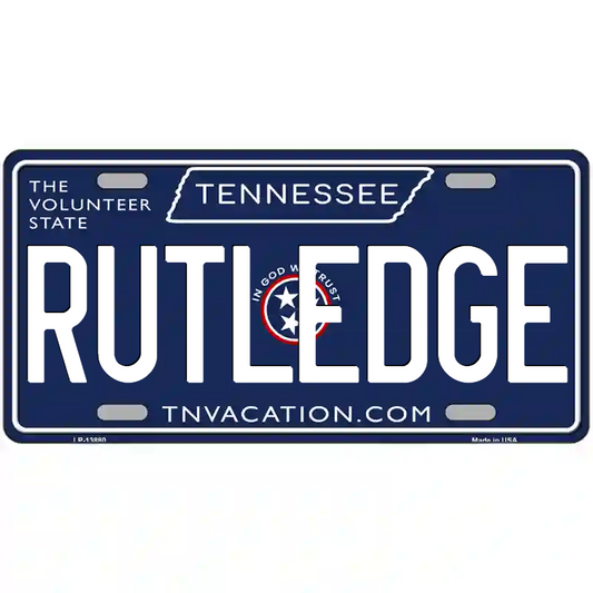 Rutledge Tennessee Blue Metal Sign