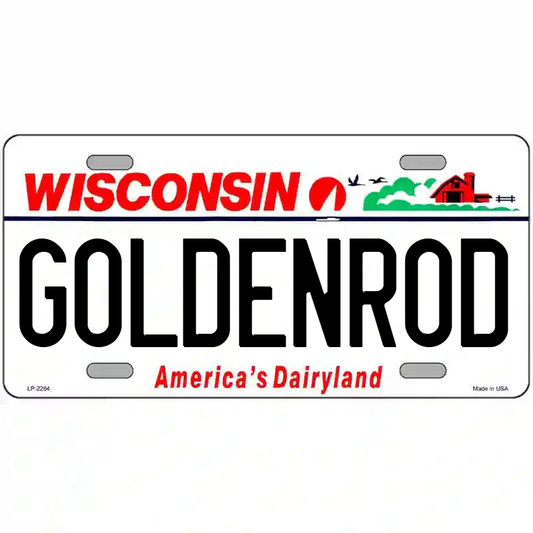 Goldenrod Wisconsin Metal Sign