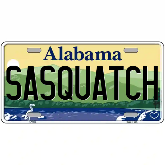Sasquatch Alabama Metal Sign