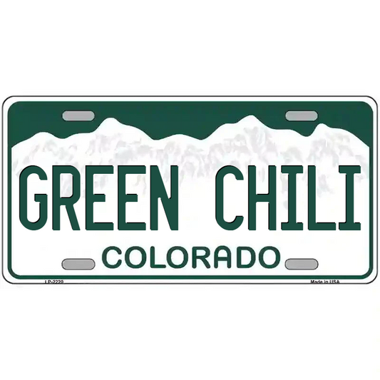 Green Chili Colorado Metal Sign