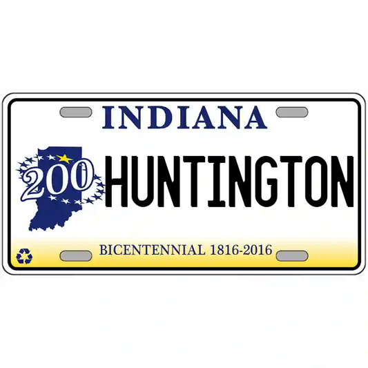 Huntington Indiana Bicentennial Metal Sign