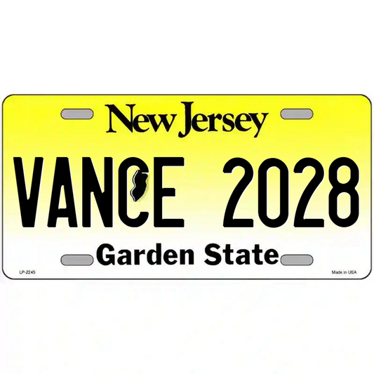 Vance 2028 New Jersey Metal Sign
