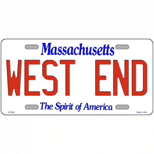 West End Massachusetts Metal Sign
