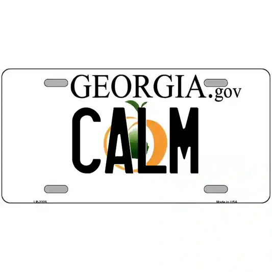 Calm Georgia Metal Sign