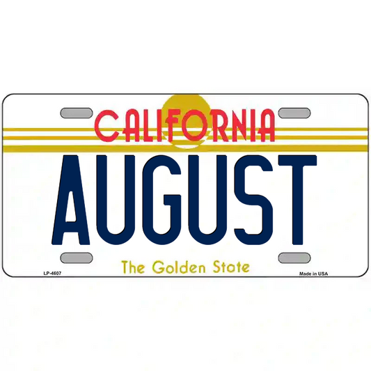 August California Metal Sign