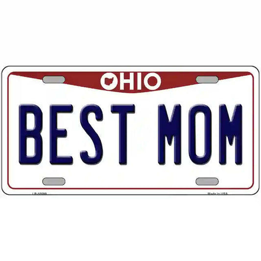 Best Mom Ohio Metal Sign