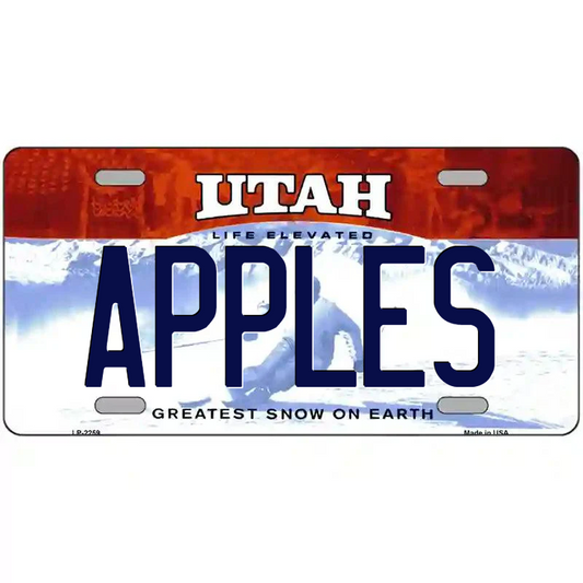 Apples Utah Metal Sign