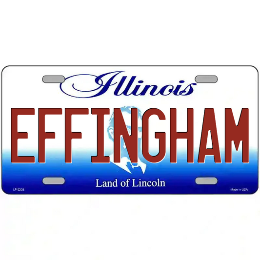 Effingham Illinois Metal Sign