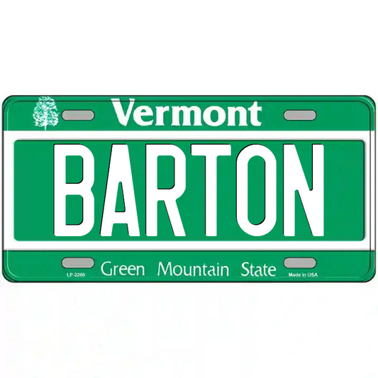 Barton Vermont Metal Sign