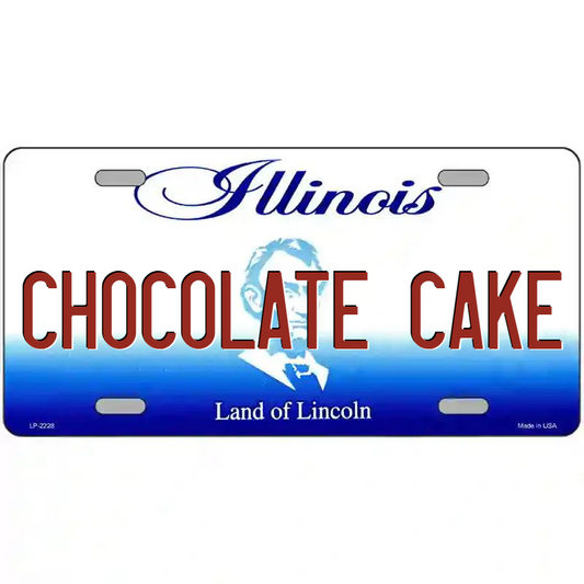 Chocolate Cake Illinois Metal Sign