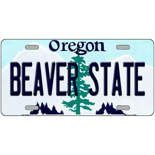 Beaver State Oregon Metal Sign