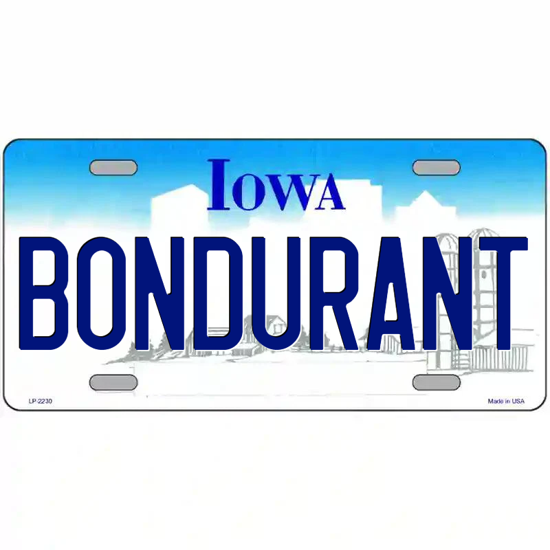Bondurant Iowa Metal Sign